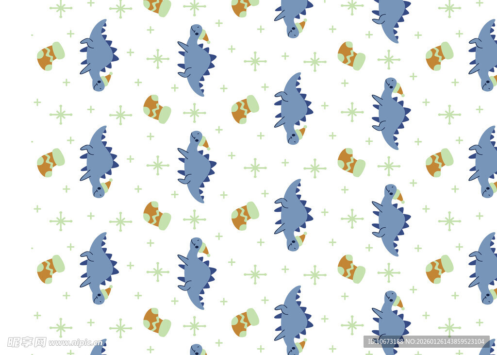 蓝黄花卉图案纹理背景