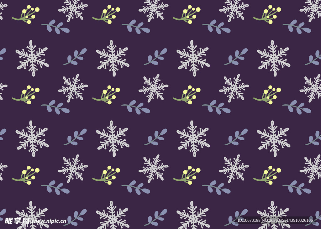 紫色雪花花卉图案背景
