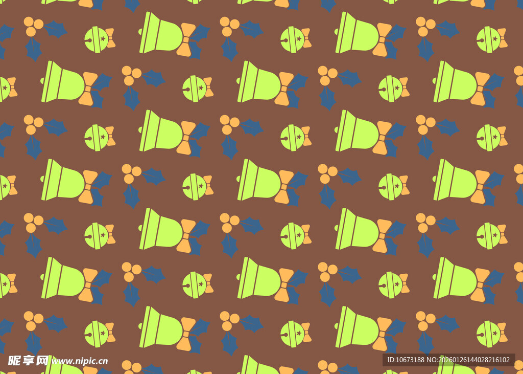 多彩铃铛图案背景