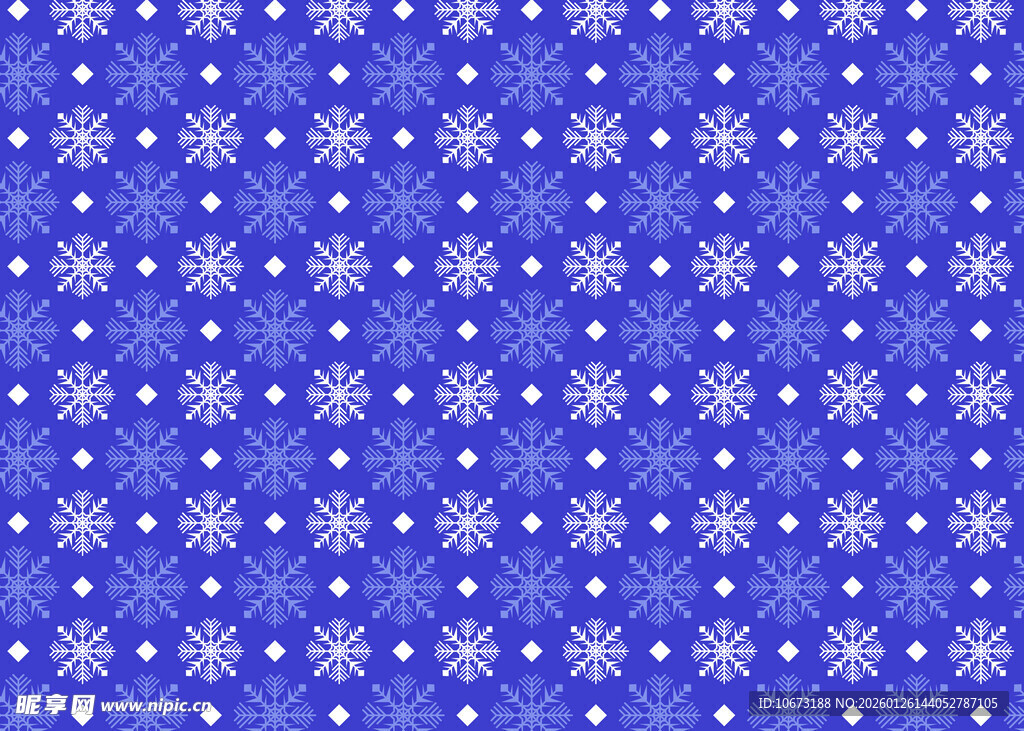 蓝色雪花图案背景纹理