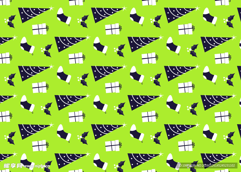 绿色几何图案无缝背景图