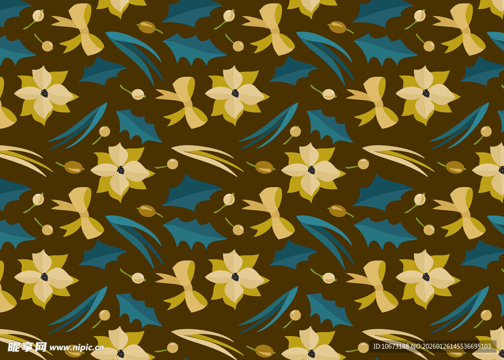 花卉图案背景纹理设计