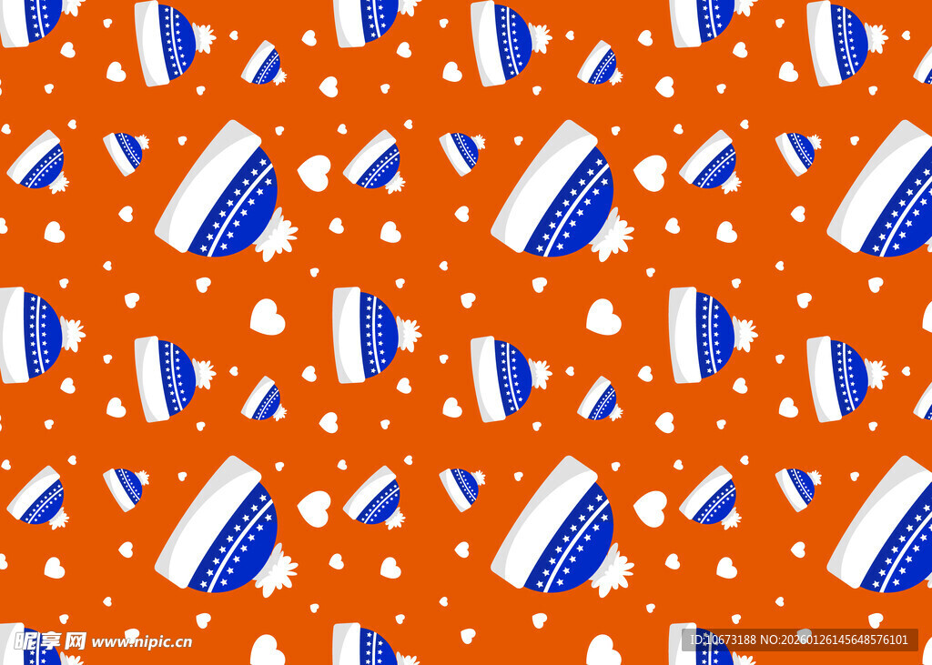 橙色背景多彩图案纹理