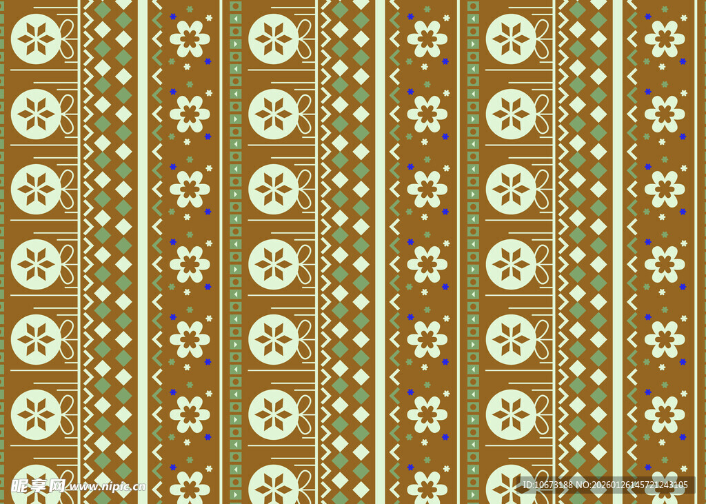 复古条纹花卉图案背景