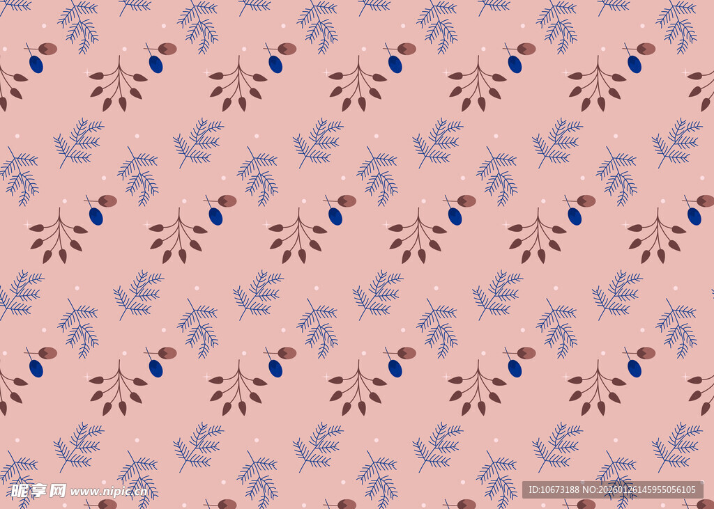 粉色底花卉图案纹理背景