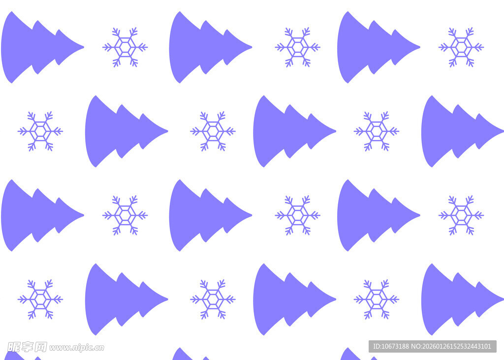 紫色圣诞元素无缝图案