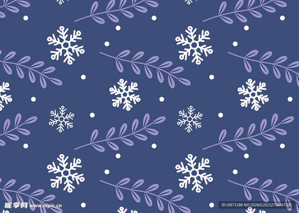 雪花枝叶图案背景纹理