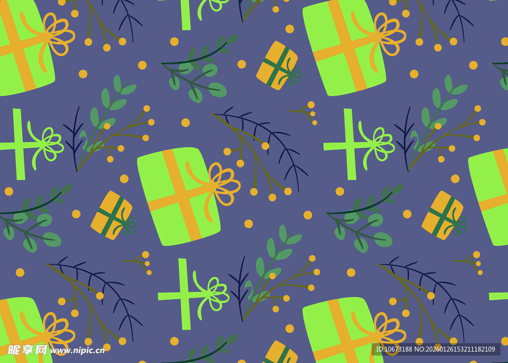 节日礼物图案背景