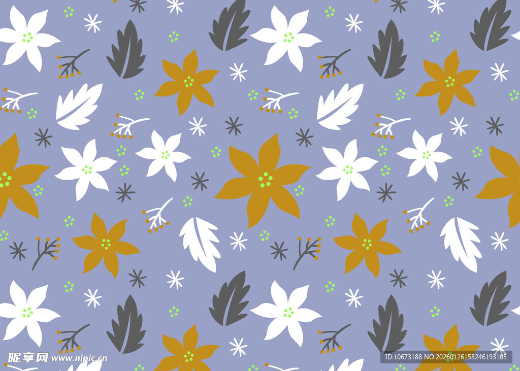 秋季花卉图案背景纹理
