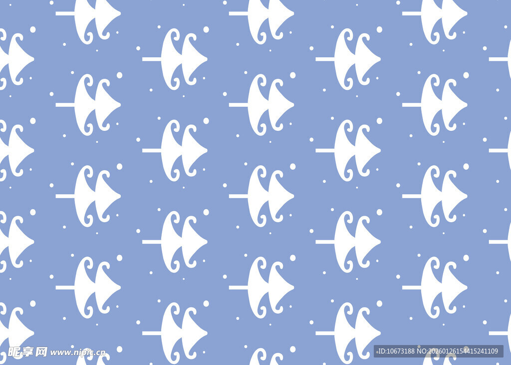 蓝色背景飞鸟图案纹理