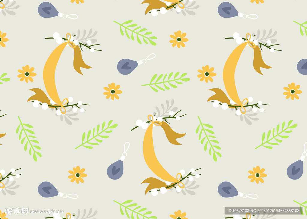 长颈鹿花卉图案背景纹理