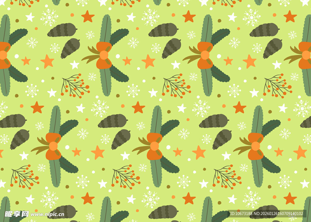 绿色花卉图案背景纹理