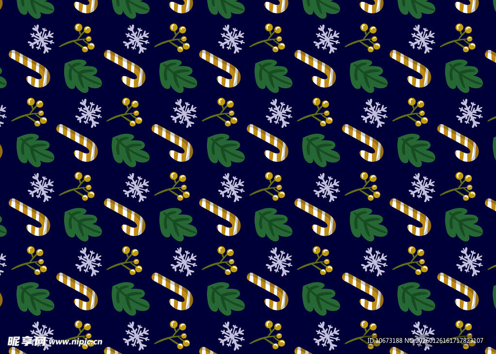 圣诞糖果雪花图案背景