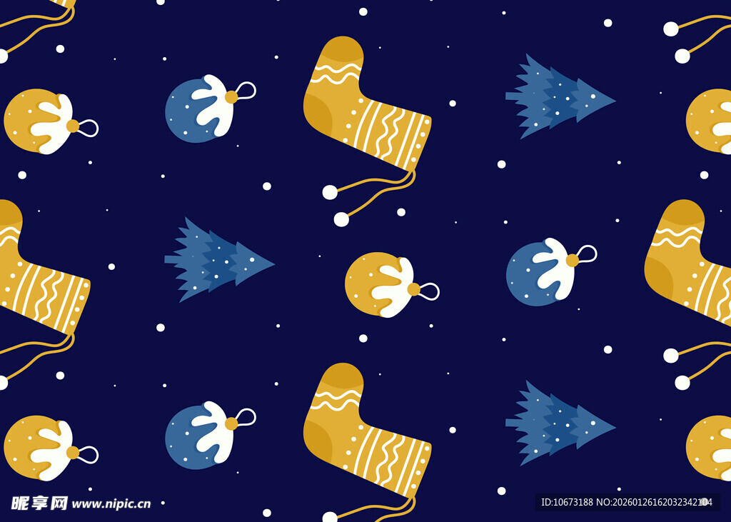 圣诞主题无缝图案背景