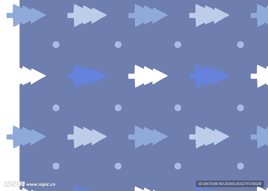 蓝色圣诞松树图案背景