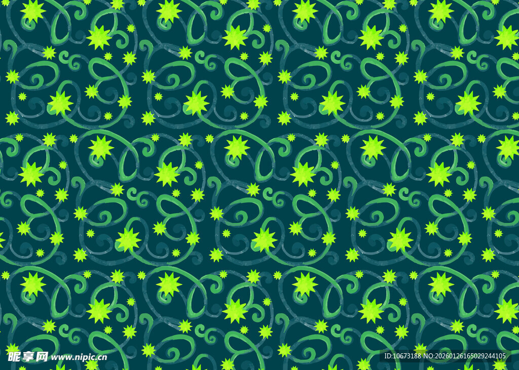 绿色藤蔓图案背景纹理