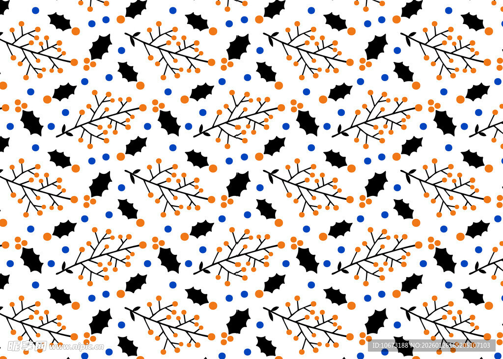 几何花卉图案纹理背景