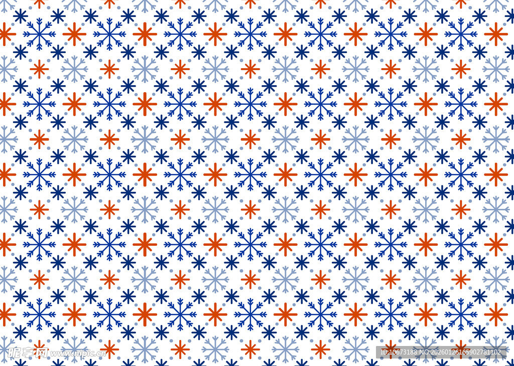 蓝橙几何图案无缝背景图