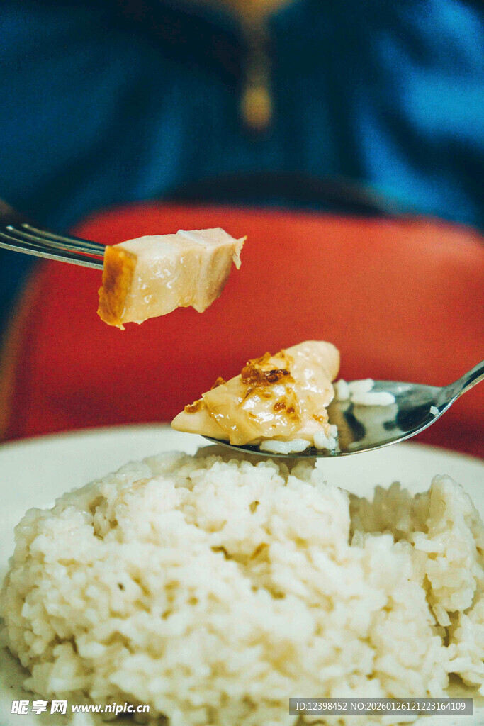 美味米饭搭配诱人食材