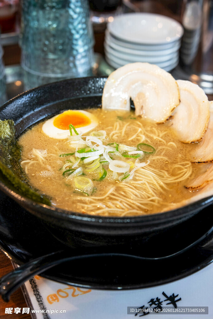 美味日式拉面特写