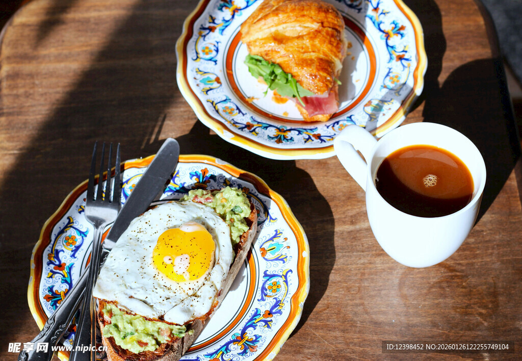 美味早餐摆盘展示