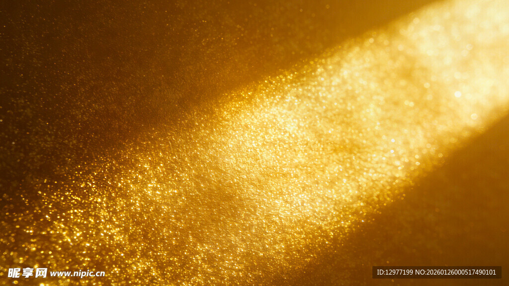 金色闪耀粒子光线背景