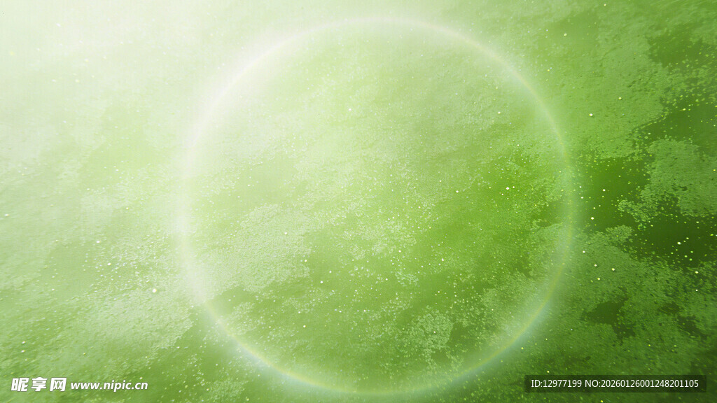 梦幻绿色光晕背景图