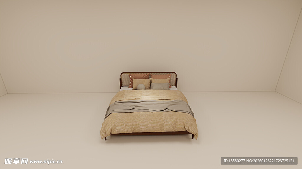 简约风格单人床展示