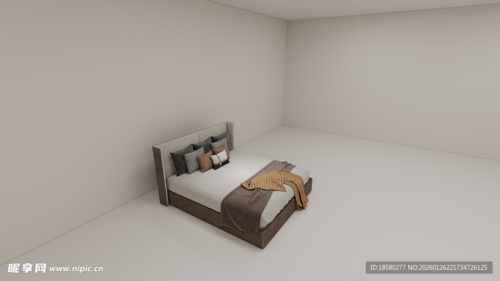 简约卧室模型展示