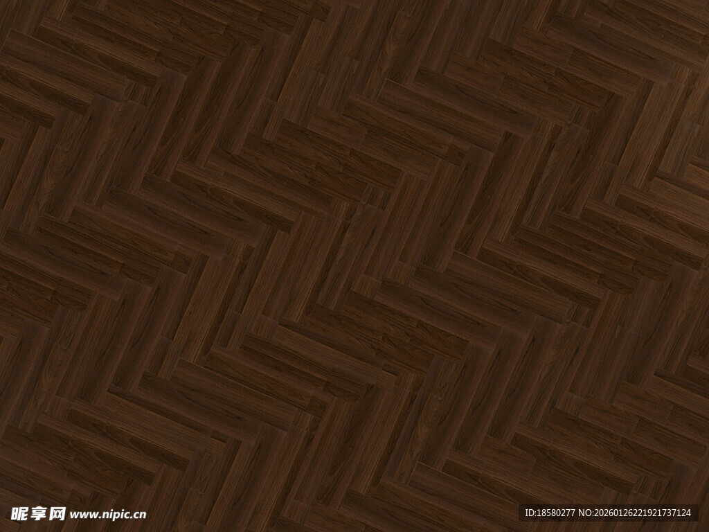 深棕色人字形木纹图案