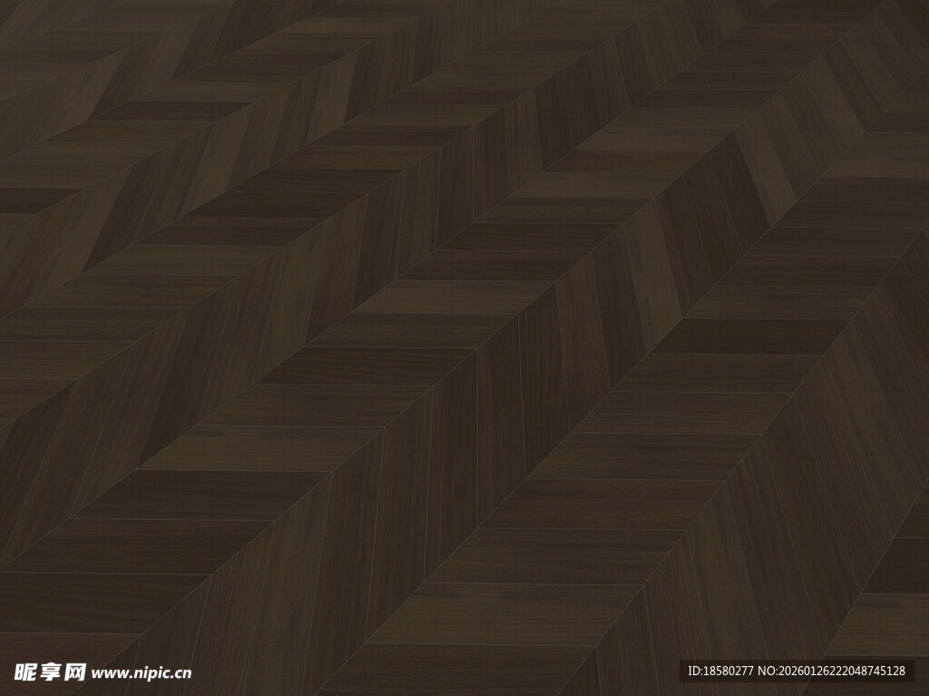 深色人字拼木地板纹理