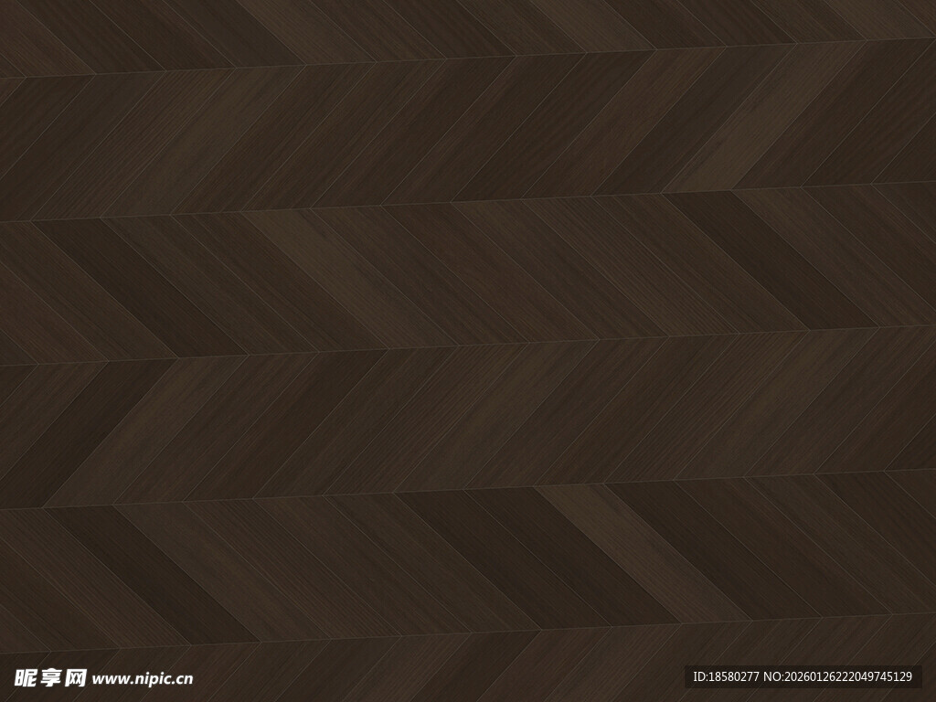 深棕色人字形纹理地板