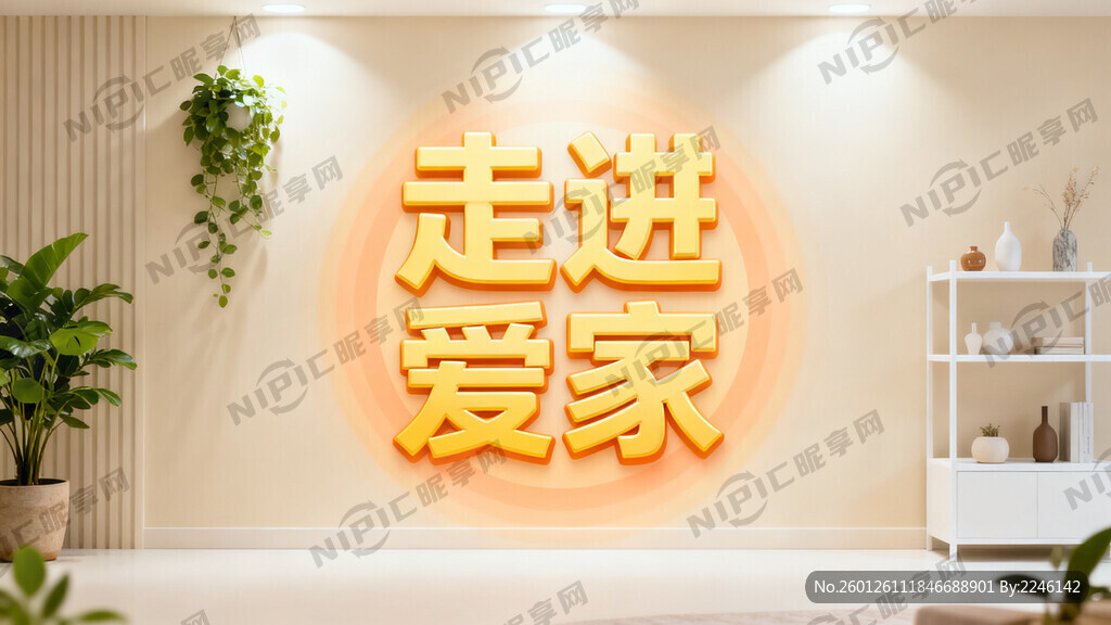 走进爱家直播间背景