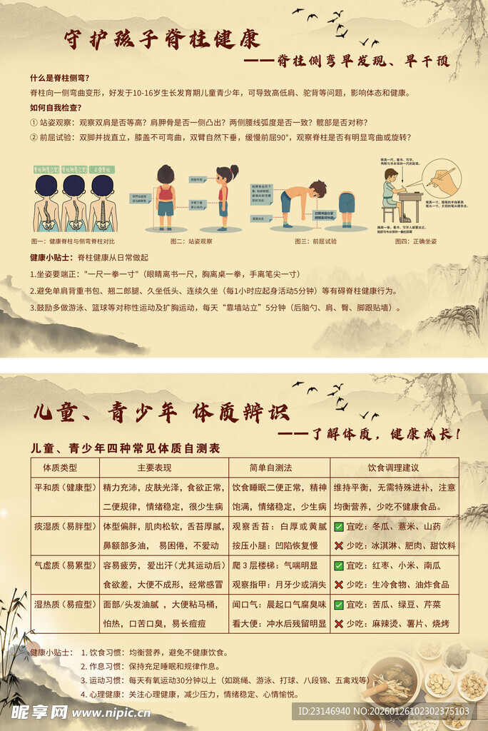 中医儿童健康知识宣传页