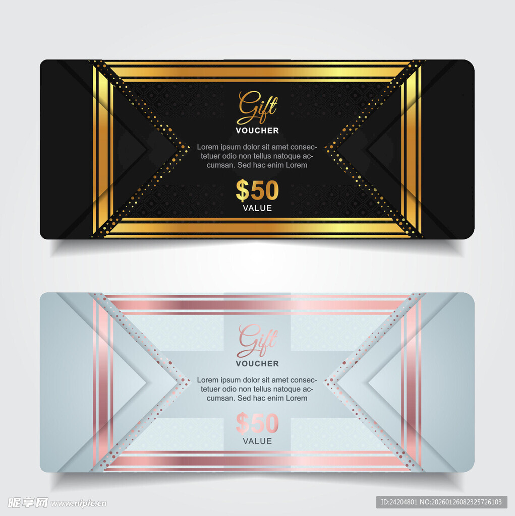 精美礼品卡设计模板