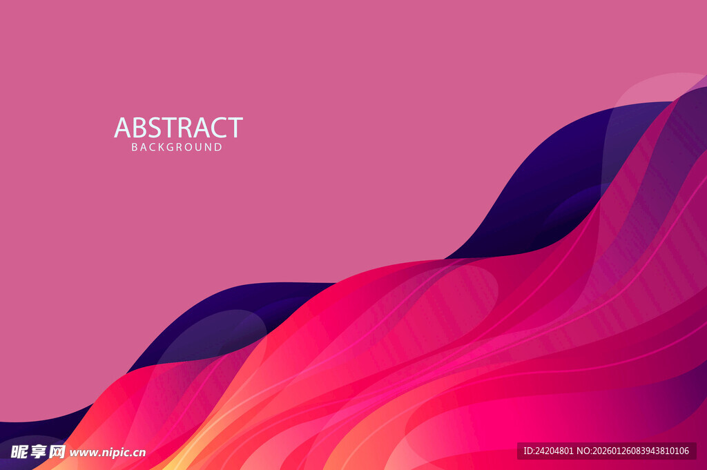 渐变色彩抽象波浪背景图
