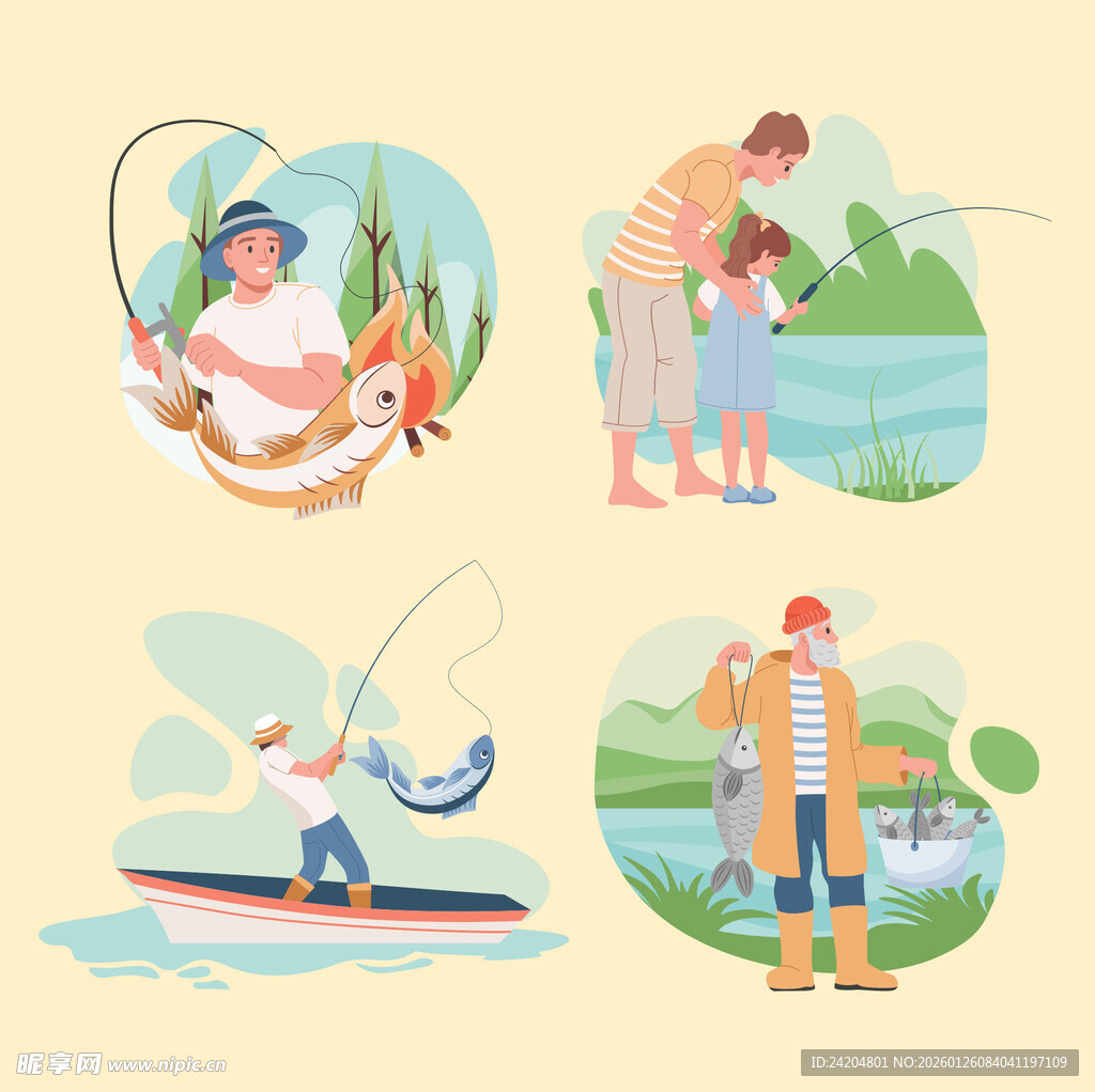 多样户外休闲活动场景