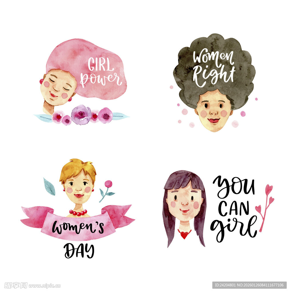 母亲节插画元素