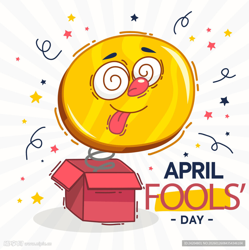 愚人节搞怪笑脸气球元素