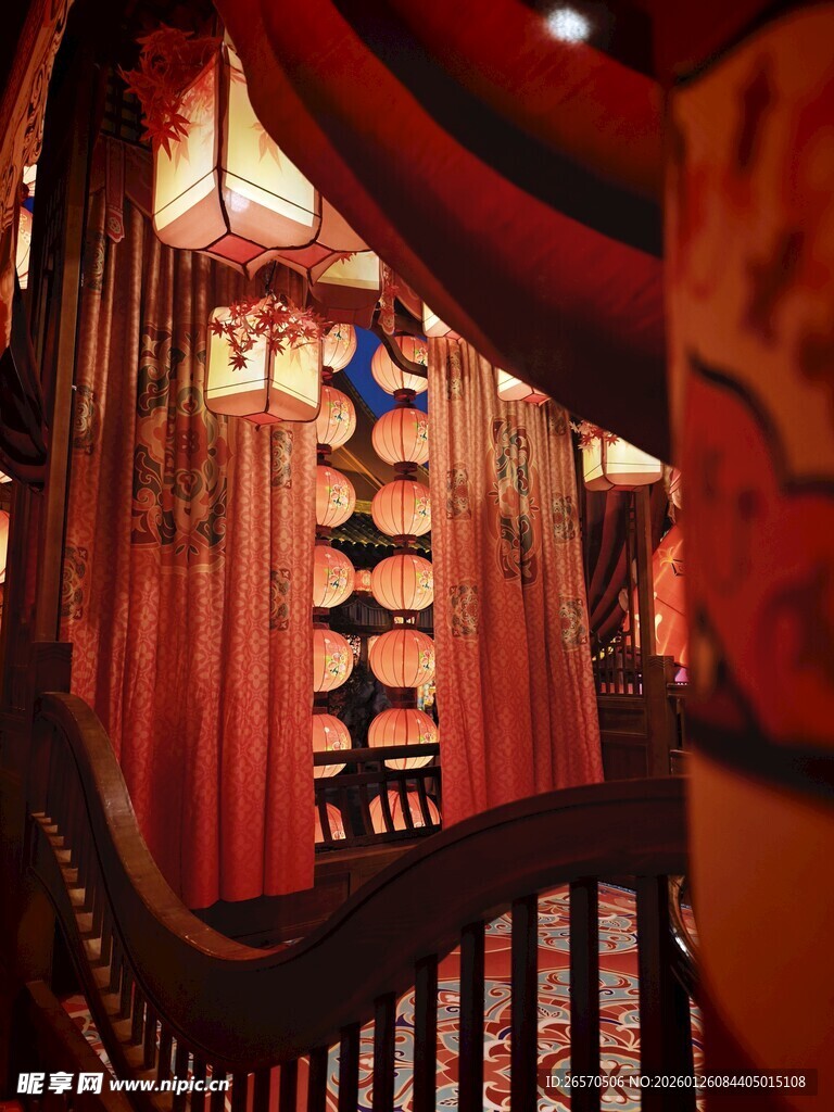 中式古典室内装饰场景