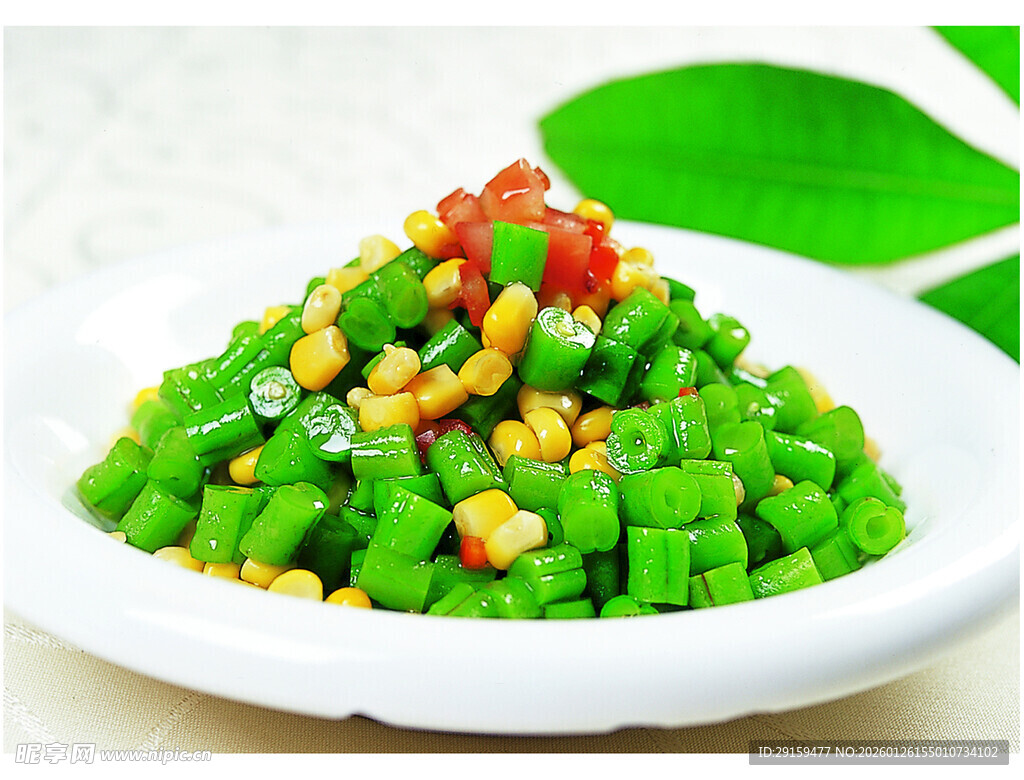 豆角炒玉米粒