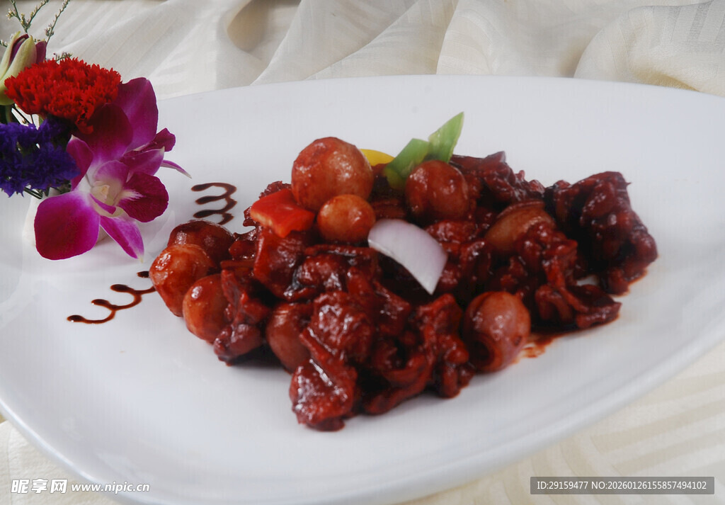 美味糖醋排骨摆盘精致