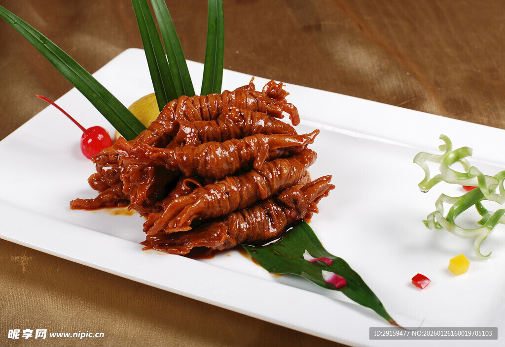 美味虎皮凤爪摆盘精致