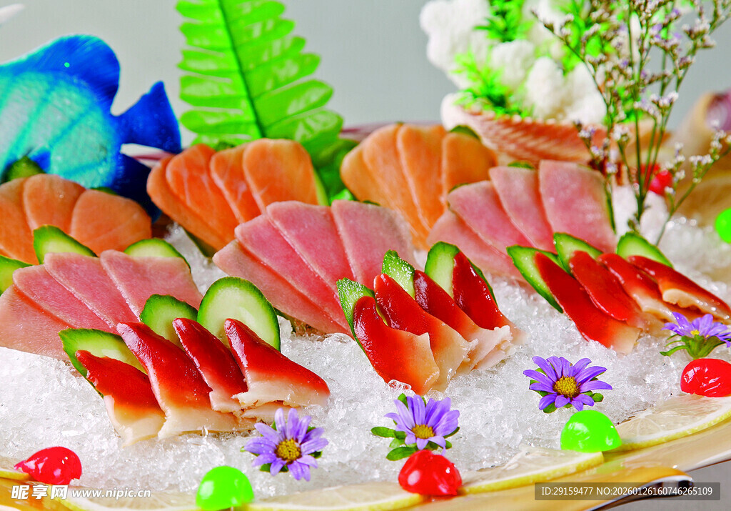 精美刺身拼盘美食赏