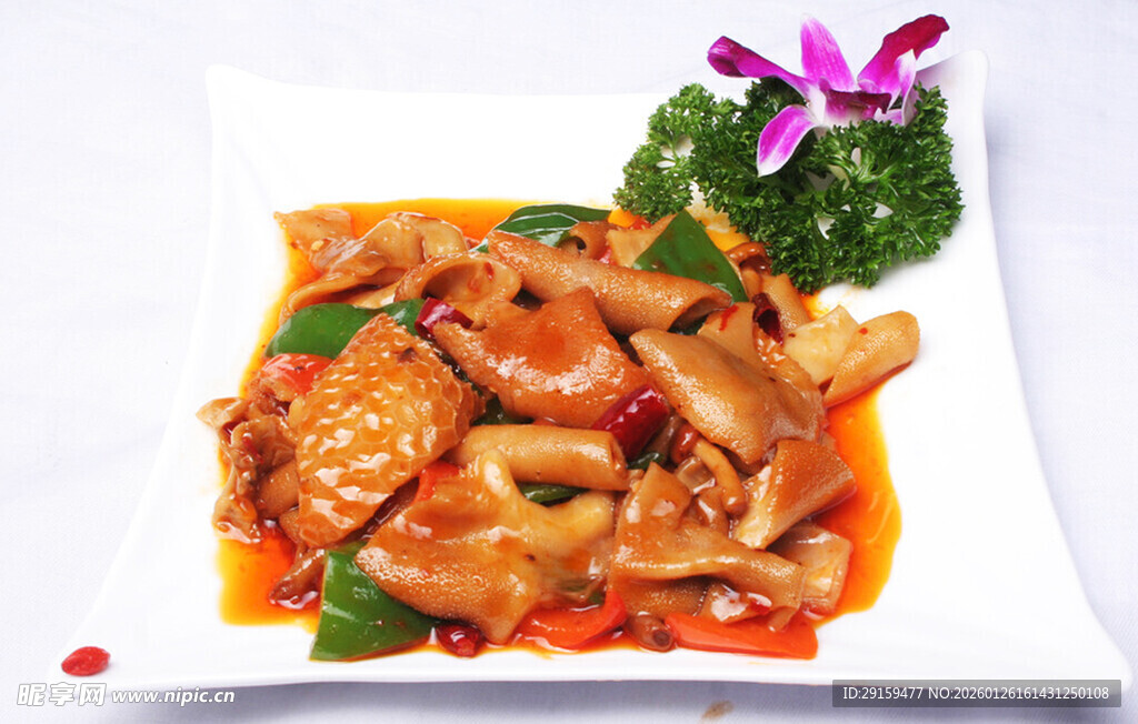 香辣鱿鱼配时蔬