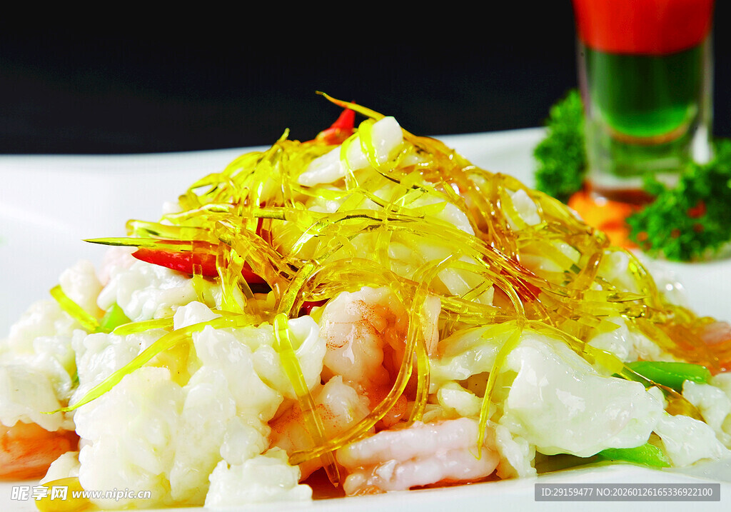 美味虾仁炒花菜