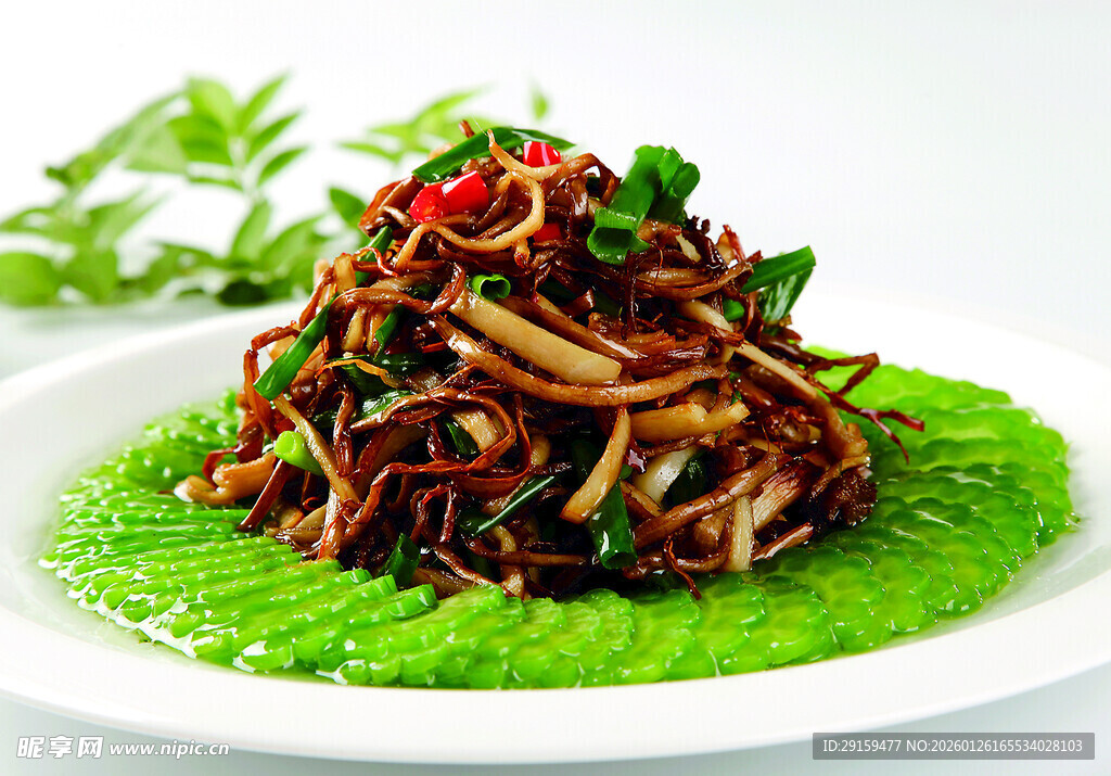 美味凉拌茶树菇