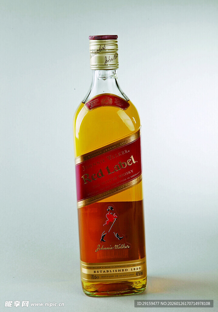 尊尼获加威士忌酒瓶展示