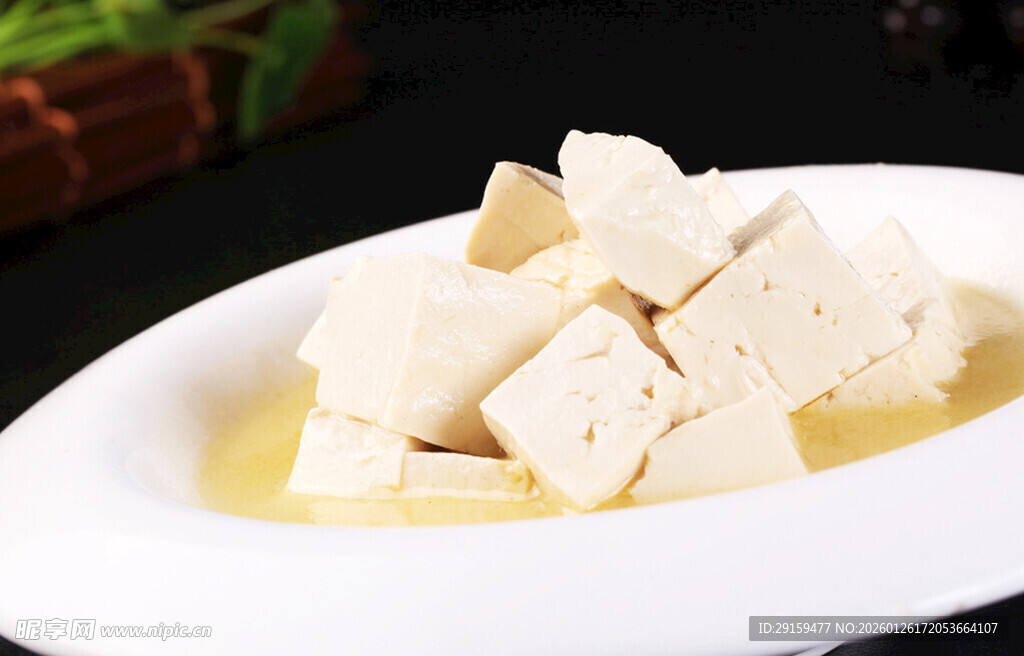鲜嫩豆腐摆盘