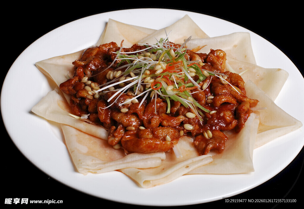 美味肉酱拌薄饼